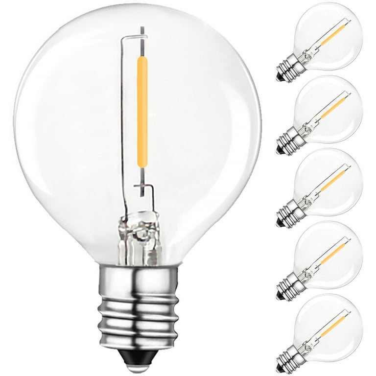 BRIMAX 6pcs G40 LED Replacement Light Bulbs 1W Equivalent to 7W