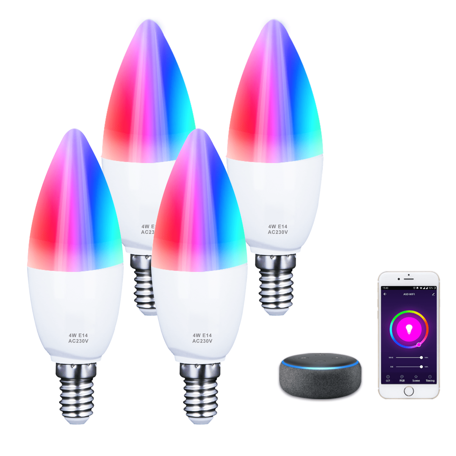 Candelabra smart bulbs best sale alexa