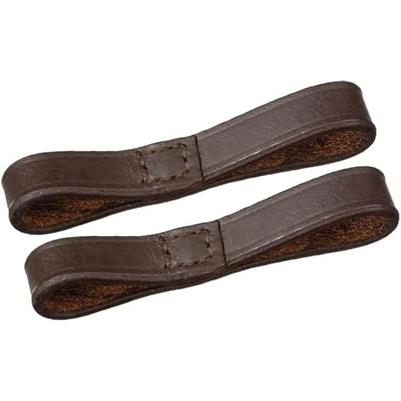 BRINGERPET Bit Keepers Horse, Leather Bit Loops, English Bits for Horses, Fulmer Loops, Full Cheek Snaffle Bit Loops, Accessories for Horses, Pair, Size 2.64x0.47 Inch