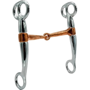 BRINGERPET Western Horse Bit Mouth Snaffle 5", Chrome-Plated, Rust-Resistant Copper Middle, Training Bit