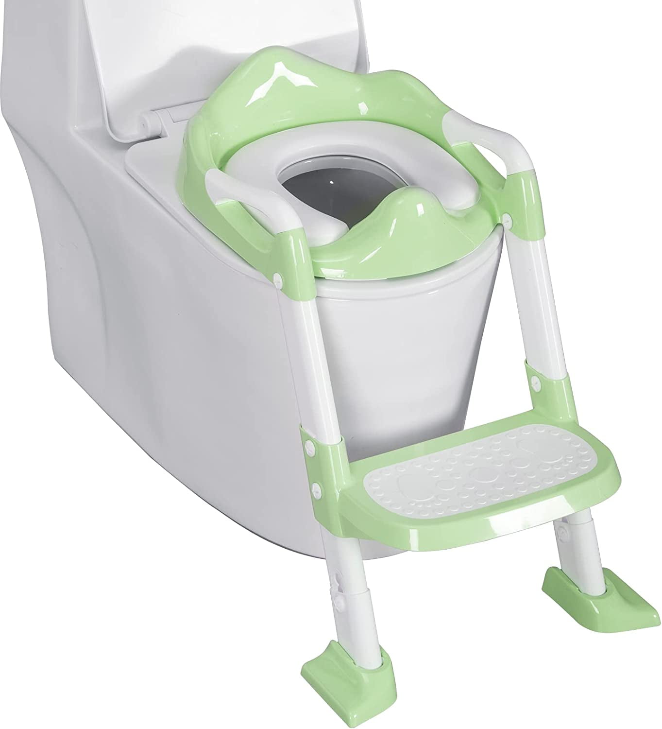 BRINJOY Potty Training Seat with Step Stool Ladder, Foldable Toddler