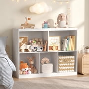 BRINJOY 3 Tiers Kids Bookcase Toy Storage Organizer, Kids Bookshelf Toy Cabinet for Playroom, Montessori Bedroom Storage for Daycare Home