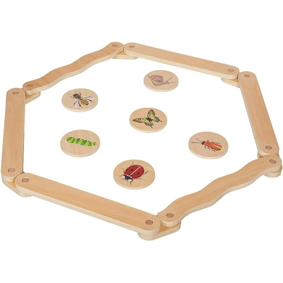 BRINJOY Wooden Balance Beam & Stepping Stones for Kids, 12 PCS Toddlers GymnasticsToys Outdoor Obstacle Course Balance Board w/Storage Bag, Indoor Montessori Furniture for Nursery Playroom Gift