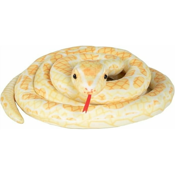 BRINJOY Yellow Giant Snake Stuffed Animal, 149 inch Large Snake Lifelike Jumbo Animal Plush Toy for Kids, Curving Huge Snake for Boys & Girls Gift on Birthday Baby Shower Party