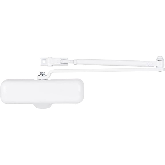 BRINKS Commercial - Heavy Duty Residential Door Closer, White Finish - Size 3 with a 155-Degree Opening Range and Adjustable Closing Speed