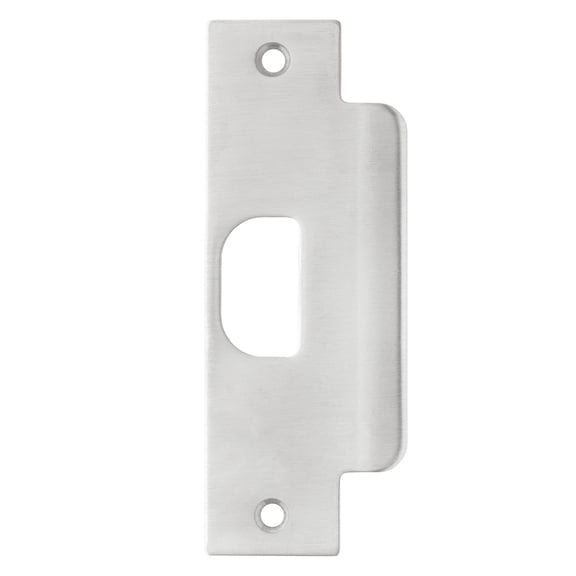 BRINKS Commercial - Replacement Door ASA Strike Plate, Satin Chrome Finish - Reinforce Security on Your Doors
