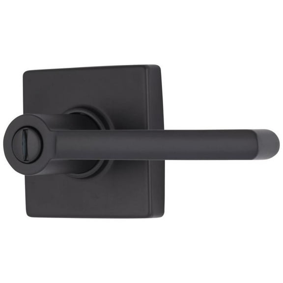 BRINKS  Contemporary Privacy Locking Interior Door Lever, Matte Black - Designed for Sleek and Modern Homes and Blends Seamlessly with Interior Dcor E2437-122