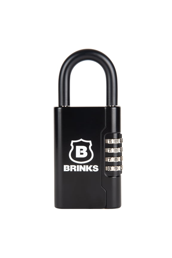 Portable Key Lock Box, 4-Digit Resettable Combination Security Lock Box, Holds Up to 5 Keys, Black