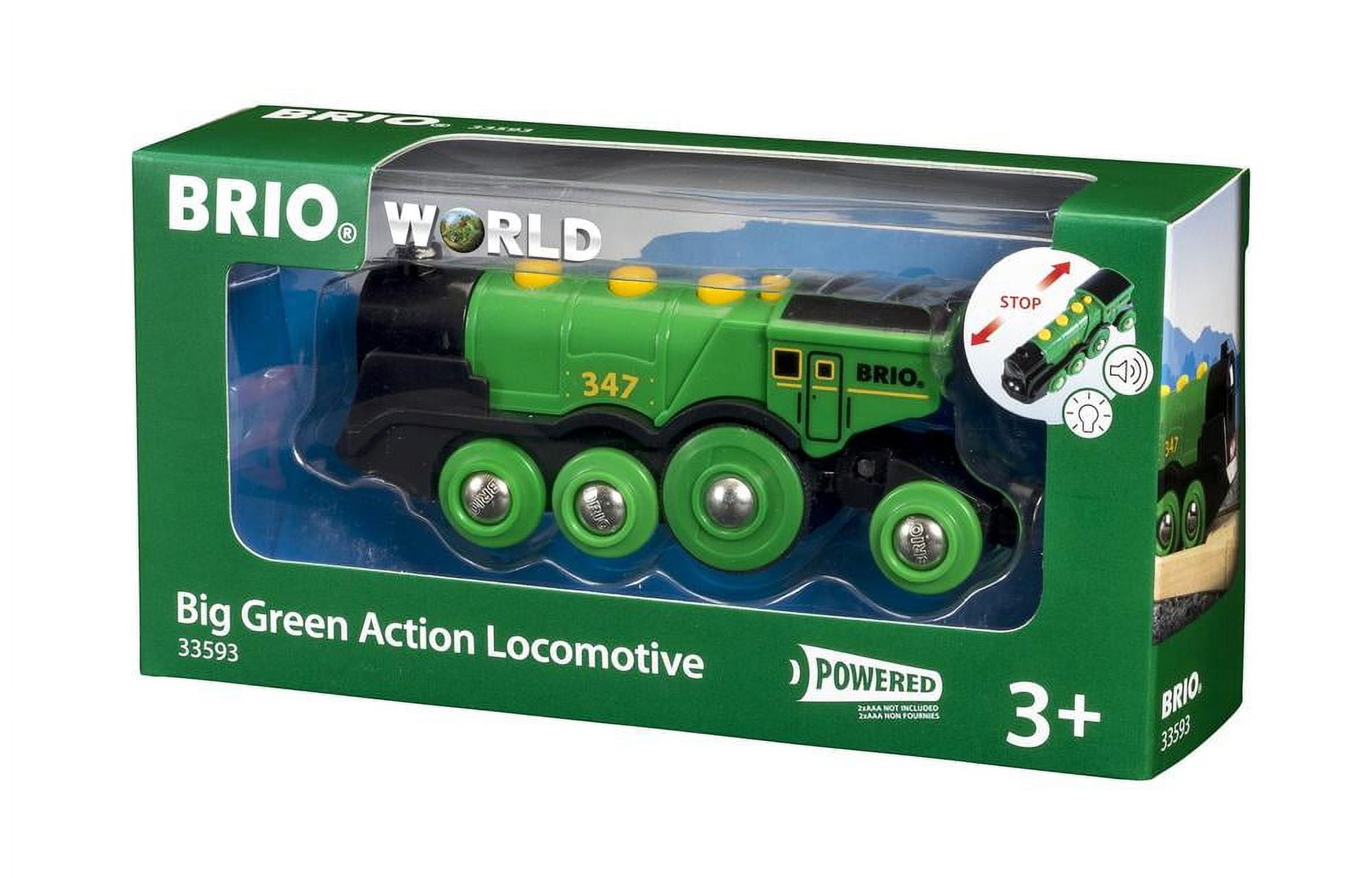 BRIO Classic Plastic Train Toy Action Locomotive 33593, Green