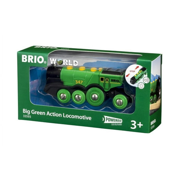 BRIO Classic Plastic Train Toy Action Locomotive 33593, Green