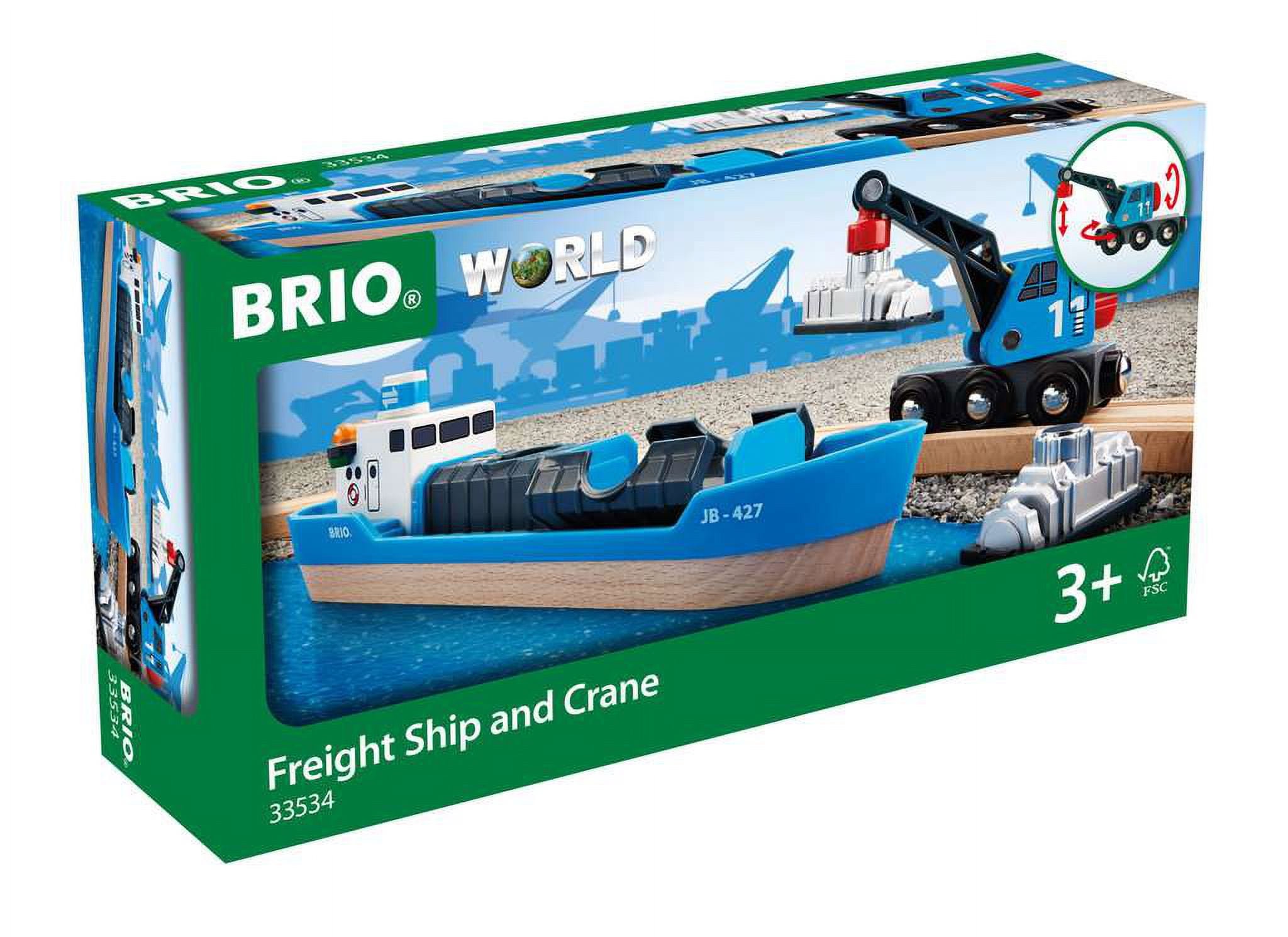 BRIO Freight Ship & Crane Railway Accessory