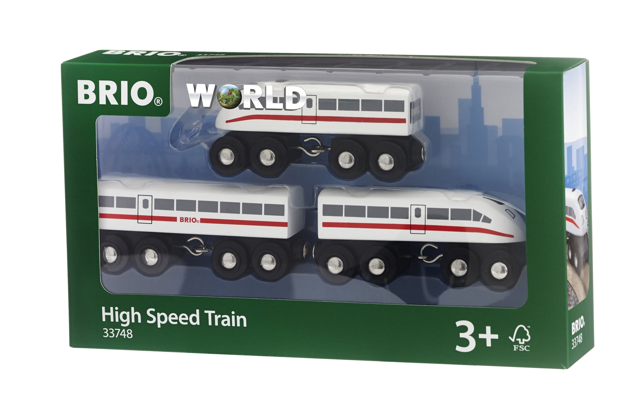 BRIO High Speed Train Set, 3 Pieces, Sound Feature, Ages 3+