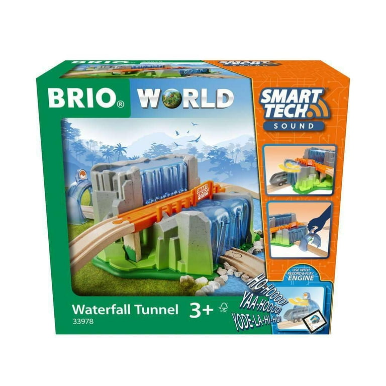 BRIO Waterfall Tunnel, Smart Tech S Railway Accessory with Train