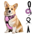 thumbnail image 1 of BRIOPAWS No Pull Dog Harness for Medium Large Dogs, 360° Reflective Dog Vest Harness with Easy Control Handle,Pink, 1 of 8