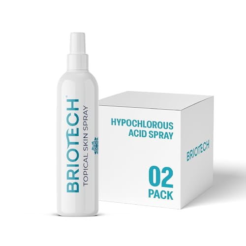 BRIOTECH Topical Skin Spray, Hypochlorous Acid Spray for Body & Face, Eyelid Cleanser, HOCl