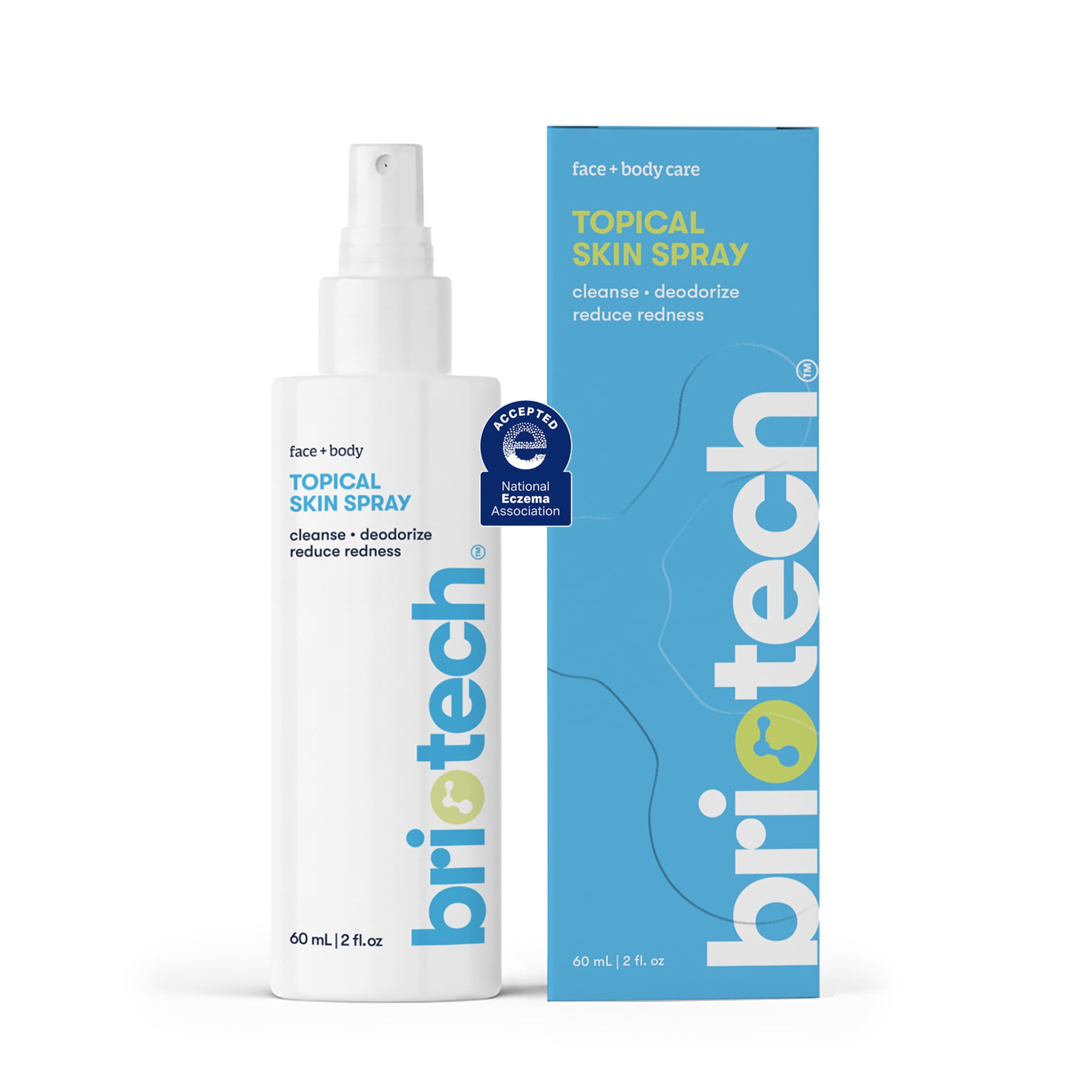 Briotech Topical Skin Spray, Hypochlorous Acid for Sensitive Skin, 2 fl oz Travel Size (1 Pack)