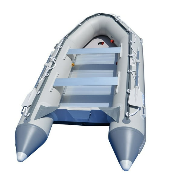 BRIS 12.5 Ft. Inflatable Dinghy, Gray, 5-Seater, Fishing/Rescue/Dive Boat