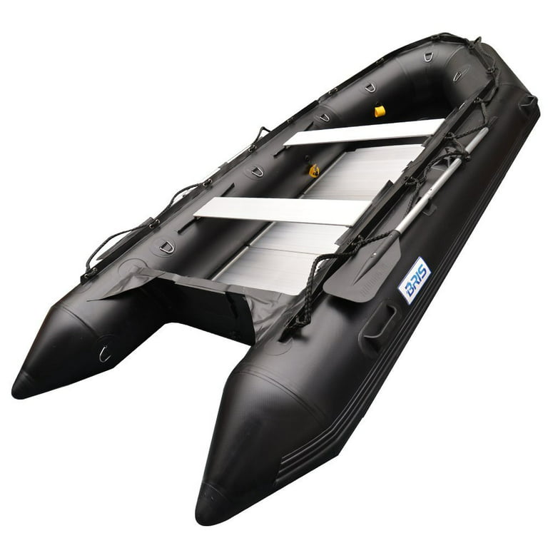 BRIS 12.5Ft Inflatable Boat Inflatable Fishing Rescue Dive Boat Dinghy Raft  Pontoon Boat 