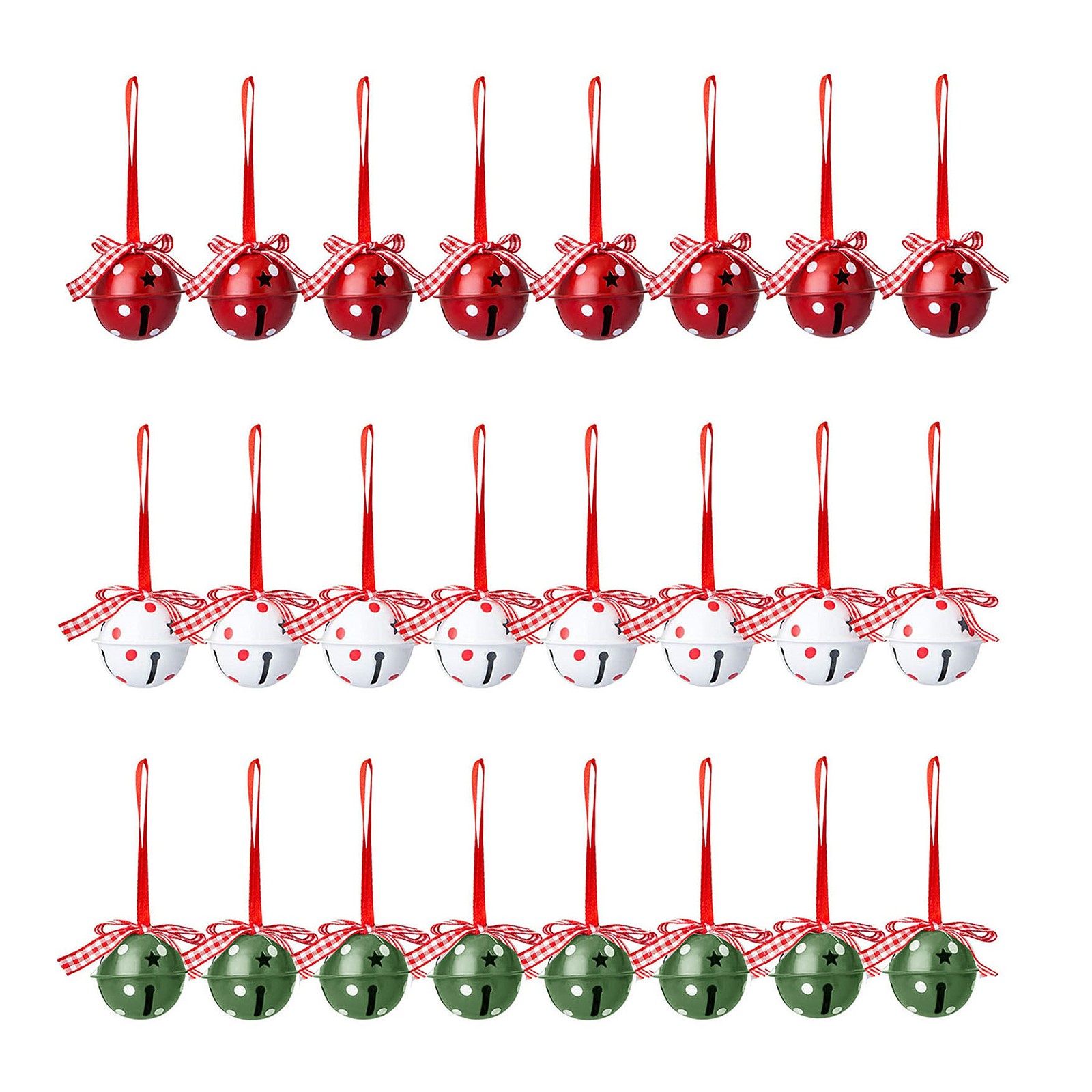 BRISEZZS Christmas Bell Pendant Red, Green And Three-color Set Painted ...