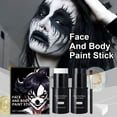 BRISEZZS Markdown 4 Set Black White Halloween Face Body Paint,2 Colors