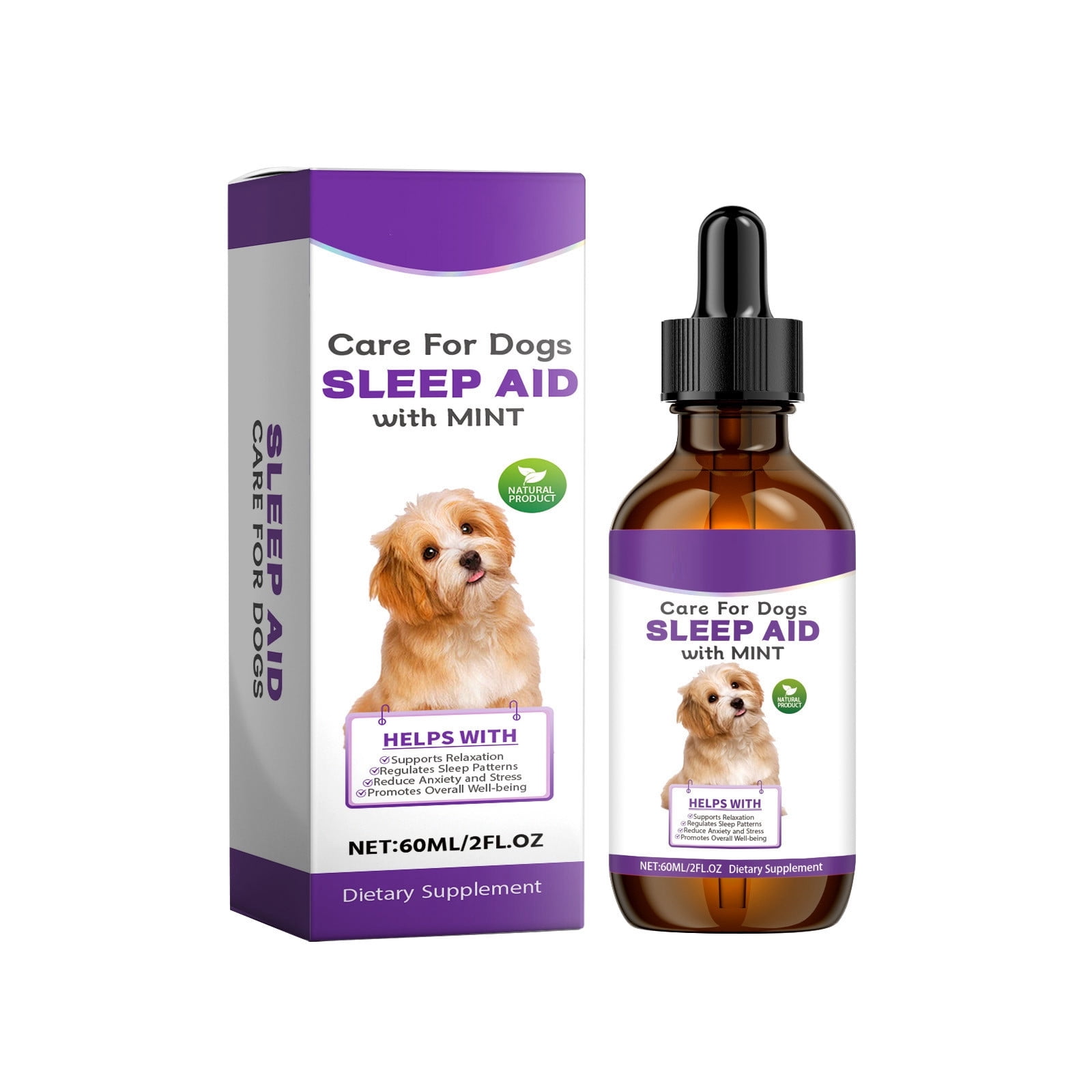 BRISEZZS Melatonin For Dogs,Dog Melatonin,Dog Sleep Aid,Liquid ...