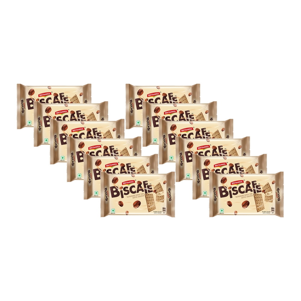 BRITANNIA BisCafe 3.52oz (100g) - Super Thin Coffee Crackers