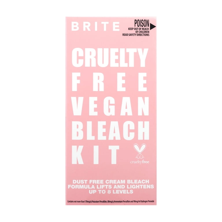 BRITE Vegan Hair Bleach Kit, Ammonia Free, Low Odor, Cruelty Free