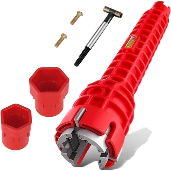BRITECO 8 in 1 Basin Wrench and Tap Spanner - Faucet and Sink Installer Tool, Multi-Functional Plumbing Tool for Tight Spaces, Easy-to-Use for Home Repairs