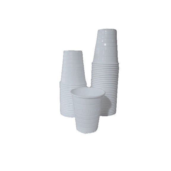 BRITEDENT WHITE 1000 Disposable Plastic Cups. Plastic Containers 5 oz with Embossed Grip. Drinking Cups for Dental Offices, Hospitals, Home, Office, Picnic. Universal Small Plastic Cups.