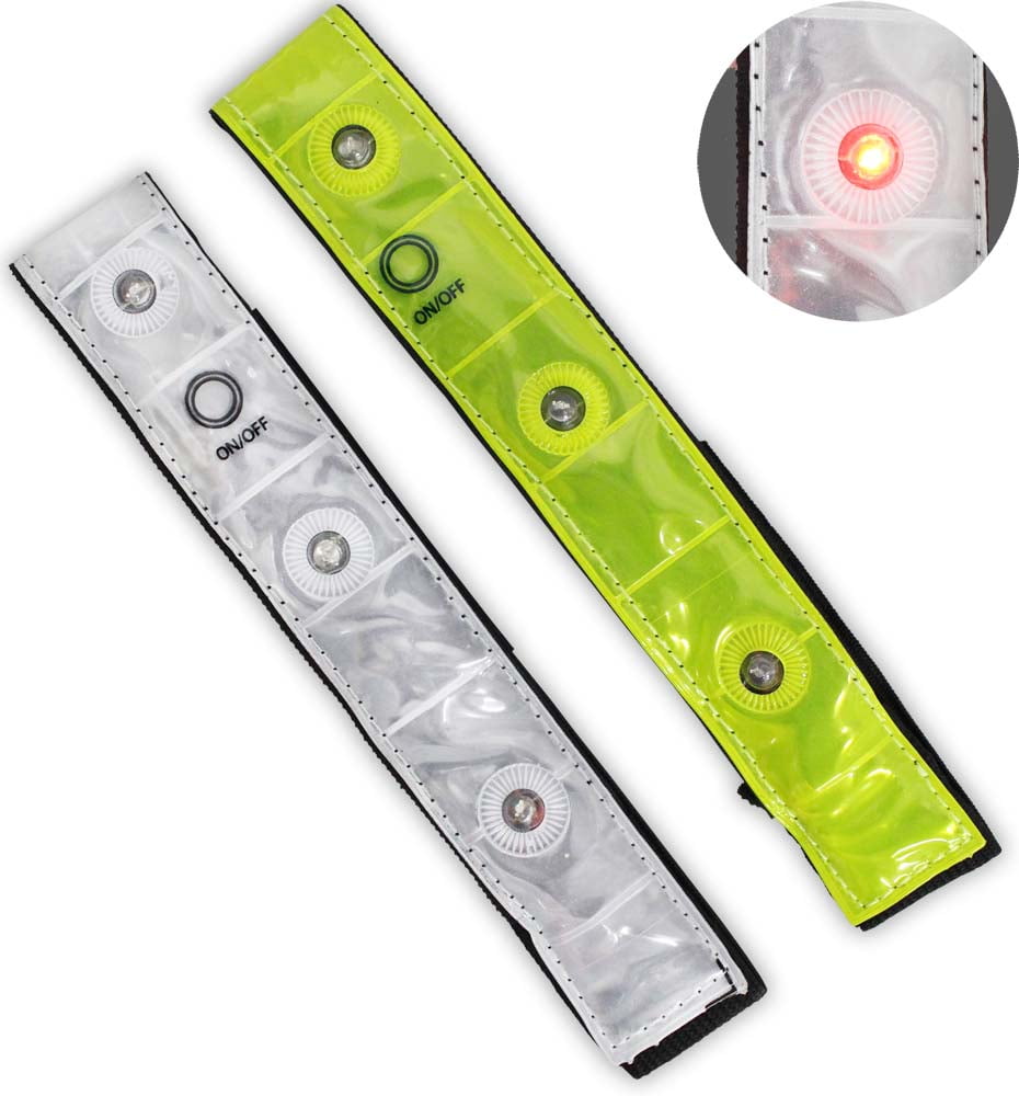 BRITEGUARD 4LED Lighted Bicycle Reflector Strap Band Enhanced Night