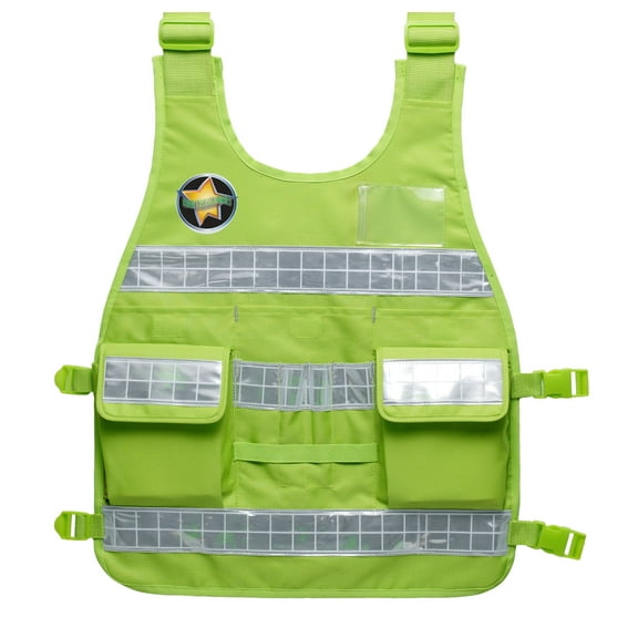 BRITEGUARD Multi-Functional Lime Green Mesh Safety Vest | Adjustable Sizes S to 4XL | High-Visibility Reflective Stripes | Organized Utility Pockets | Durable All-Weather Waterproof Fabric
