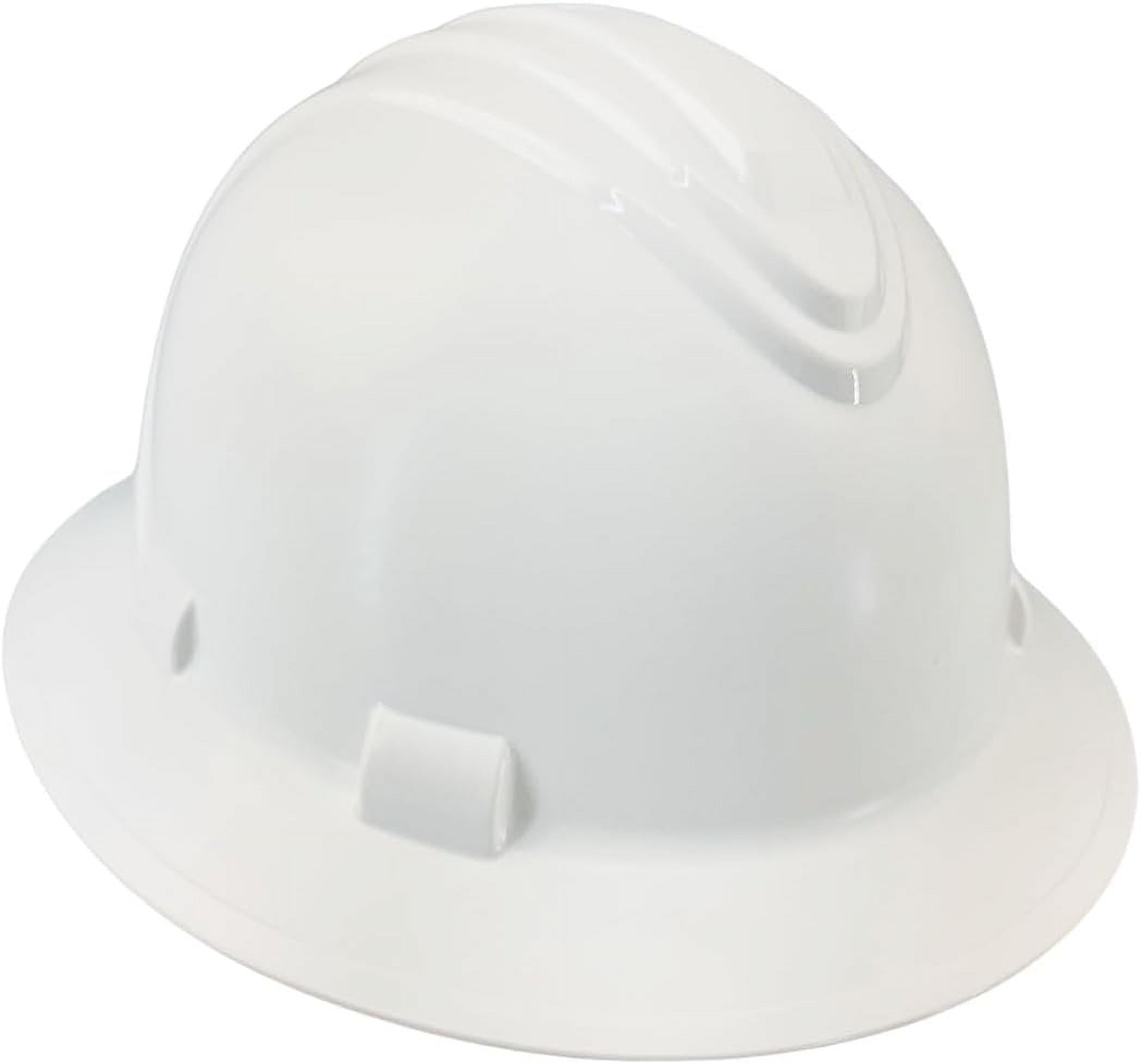 BRITEGUARD White Industrial Safety Helmet, ANSI Approved 6Point