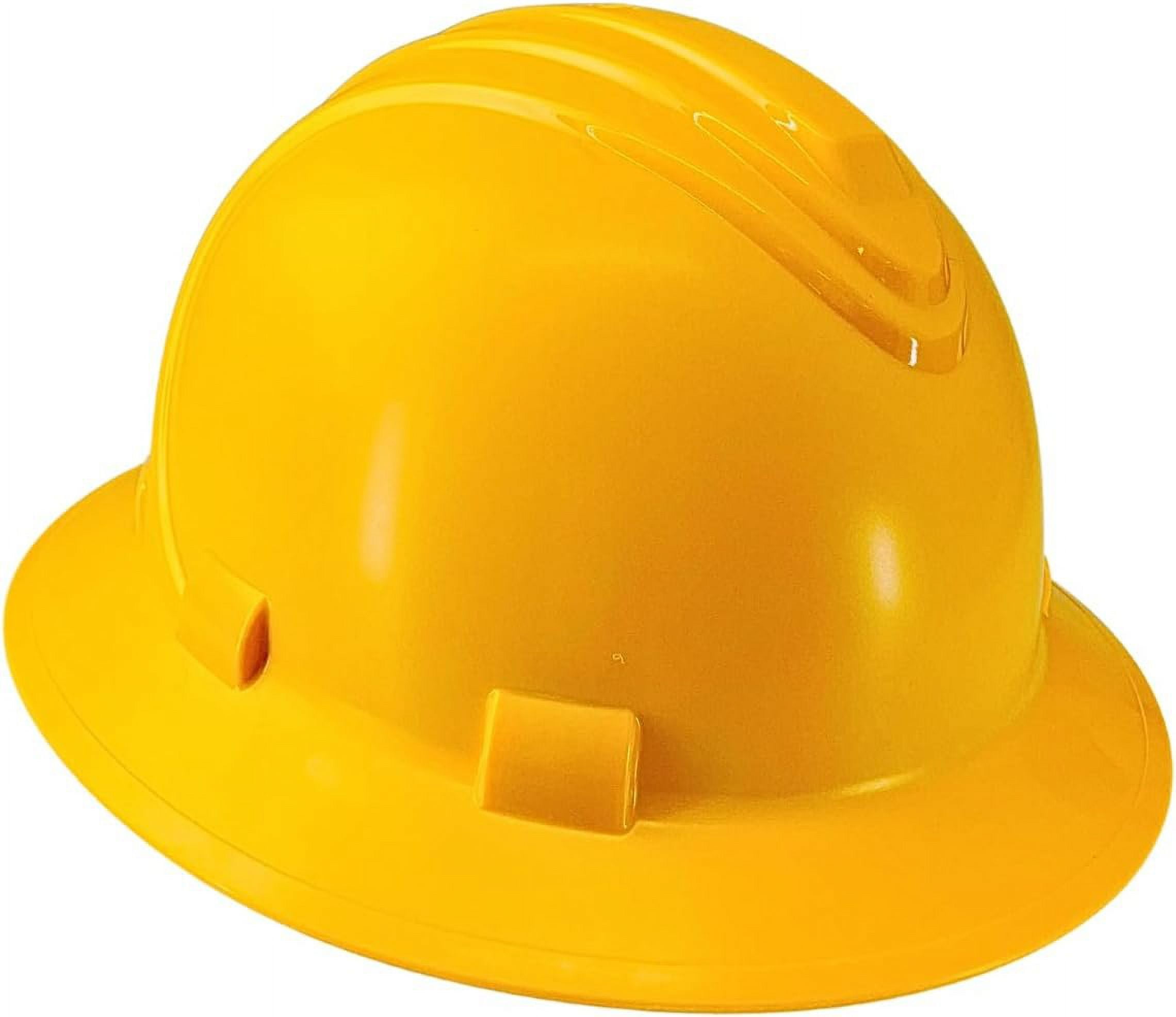 BRITEGUARD Yellow Industrial Safety Helmet, ANSI Approved 6Point