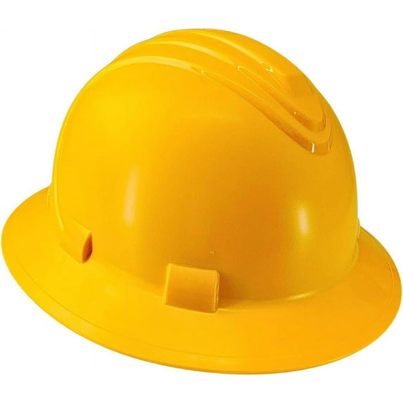 BRITEGUARD Yellow Industrial Safety Helmet, ANSI Approved 6-Point Ratchet Suspension Approved OSHA Hard Hats for Construction and Industrial Applications