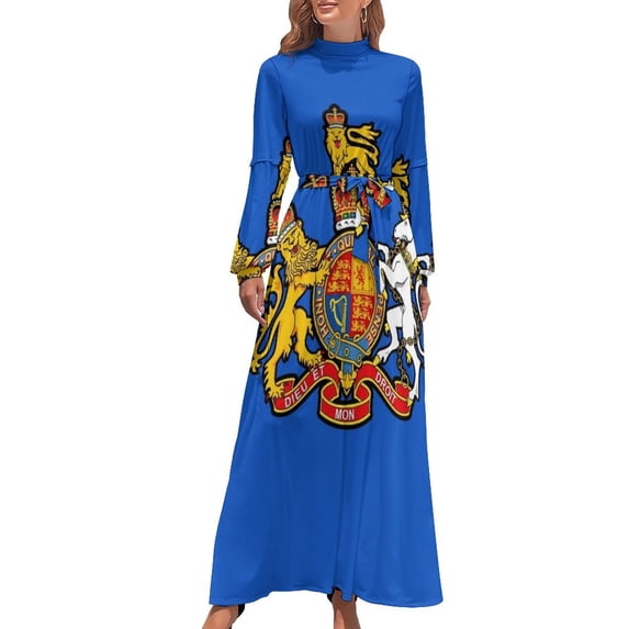 BRITISH ROYAL COAT OF ARMS Long Dress women's fashion dresses ladies dresses for women 2024
