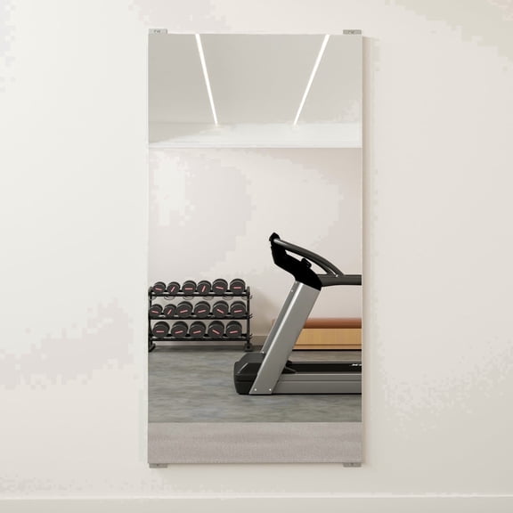 BRIVUE 60" x 36" Frameless Wall Mirrors, Easy Installation Unbreakable Glassless HD Reflection, Ideal for Dancing, Yoga, Workout, Rehearsing, Pilates