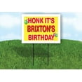 thumbnail image 1 of BRIXTON'S HONK ITS BIRTHDAY 18 in x 24 in Yard Sign Road Sign with Stand, 1 of 4