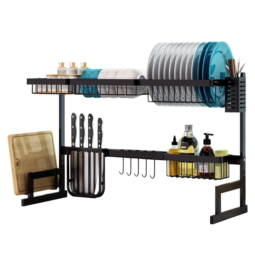 LIVOD Over The Sink Dish Drying Rack, 2 Tier Over Sink Dish Drying