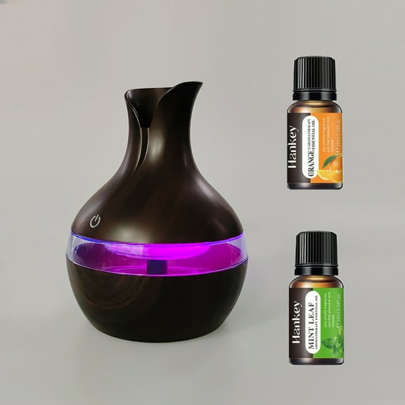 BRJSQ 2 in 1 Humidifier & Essential Oil Diffuser 300ml  Ultra Quiet  USB Powered for Home & Office  2  Essential Oils