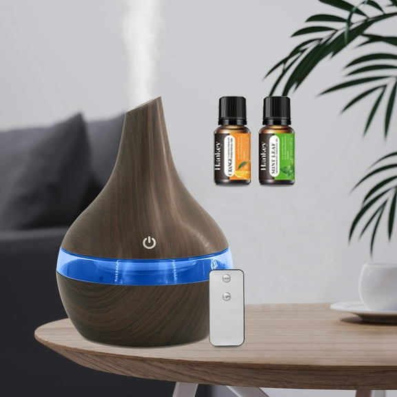 BRJSQ 300ml Aromatherapy Diffuser For Essential Oils Humidifier 7 Color LED Mood Lighting in Home  Office  Bedroom