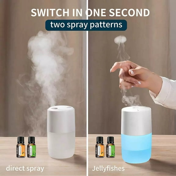 BRJSQ 300ml Aroma Diffuser For Essential Oils  air wick essential mist Humidifier Cool Mist, White