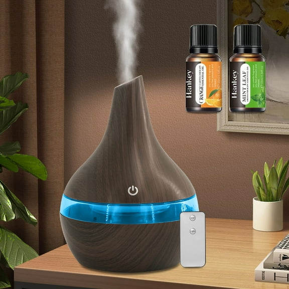 BRJSQ 300ml Essential Oil Diffuser Humidifier 7-Color LED Night Lights Air Wick Essential Mist