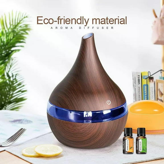 BRJSQ 300ml Quiet Humidifier & Aromatherapy Diffuser for Bedroom  Office  Essential Oil Compatible  Soothing Cool Mist