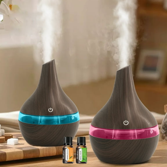 BRJSQ 300ml USB Humidifier for Bedroom  Office  Aromatherapy Diffuser with Essential Oils  Ultra Quiet Personal Cool Mist Maker