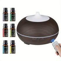 BRJSQ 550ml 500ml  Oil Diffuser With Remote Control  5 In 1 Aromatherapy Fragrant Oil Humidifier Vaporizer  Timer And Auto-Off US Plug