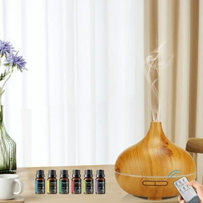 BRJSQJP Diffuser Flame Fire Aromatherapy Mist Diffusers Time Display ...