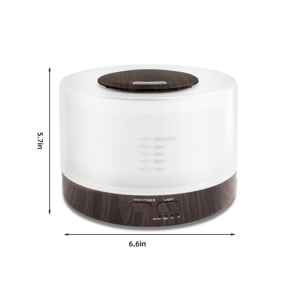BRJSQ Large Essential Oil Diffuser with Humidifier Timer & 7 Color ...