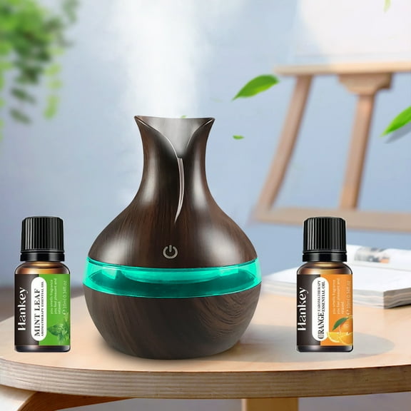 BRJSQ Mini Touch Humidifier 300ml USB Diffuser with 2 Oil  Perfect for Travel and Small Spaces