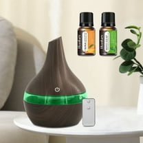 BRJSQ USB Aromatherapy Essential Oil Diffuser 300ml 7 LED Colors Ultra Quiet Humidifier