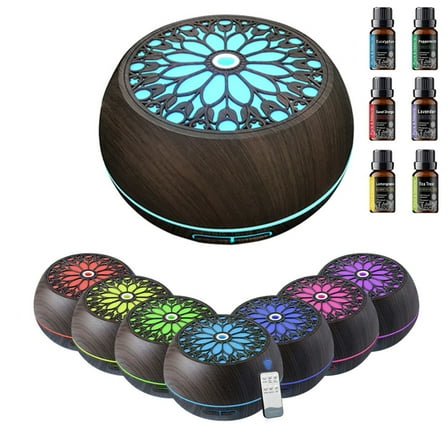 550ml Aroma Diffuser For Essential Oils  Air Humidifier Cold Fog Machine  Air Wick Essential Mist Light Modes